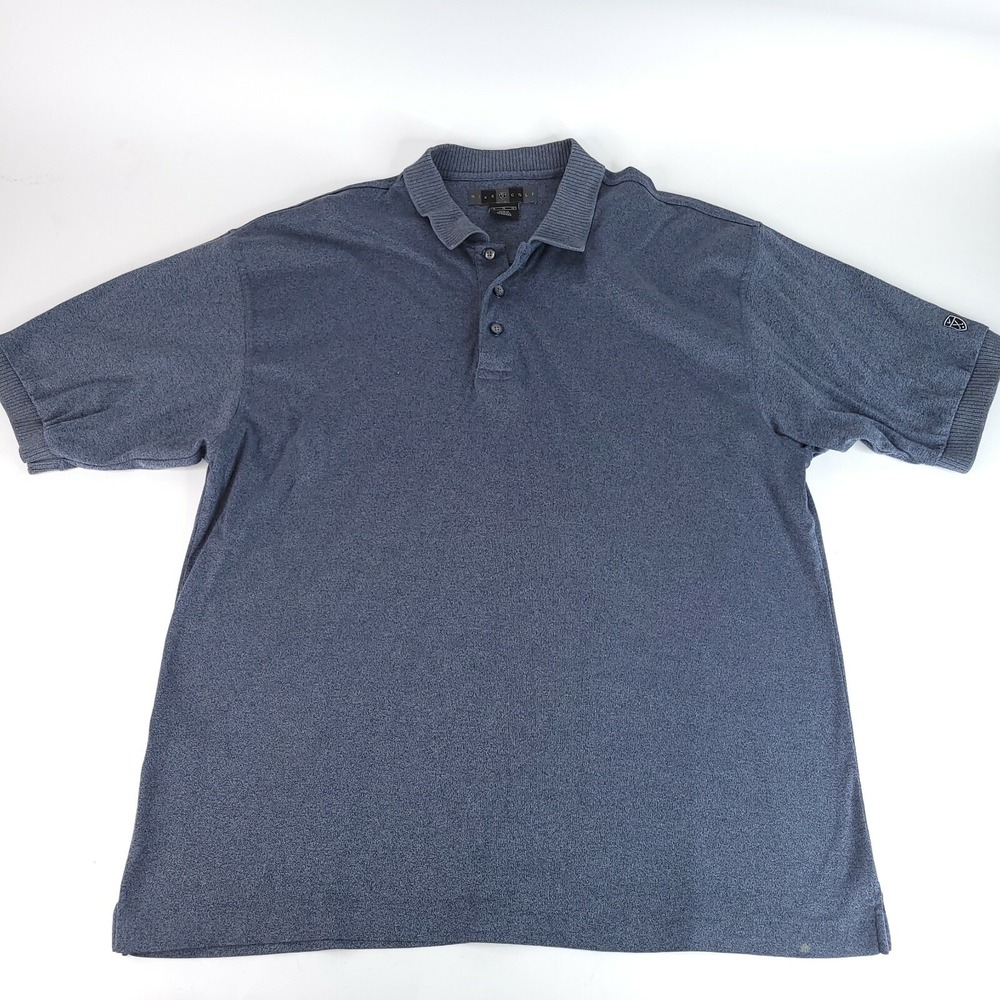 Nike Golf Polo Shirt Men's XL‎ Heathered Gray Cotton Embroidered Short Sleeve